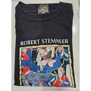 Vintage Robert Stemmler Short Sleeve Graphic T-Shirt. US Size XL Black